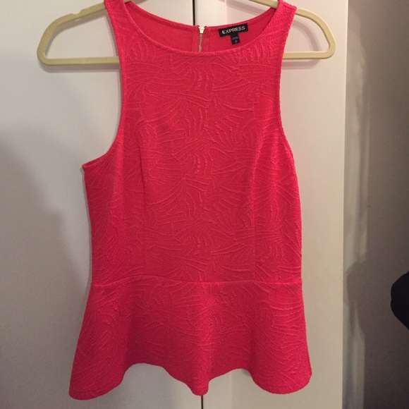 • Express Pink Peplum Tank •