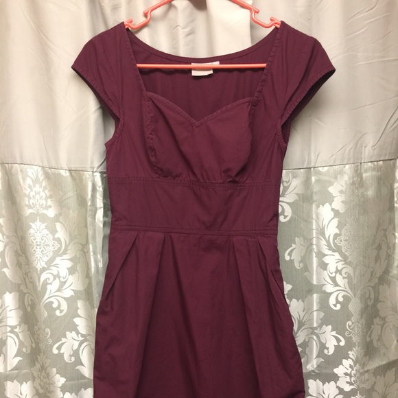 Plum pencil dress