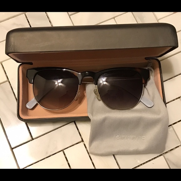 ett:twa club master style tortoise sunglasses