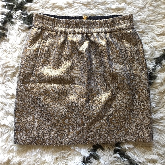 Loft Gold Miniskirt