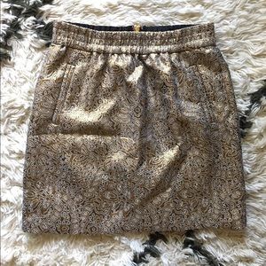 Loft Gold Miniskirt