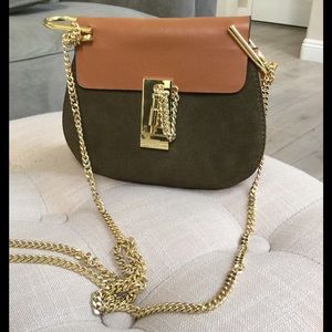 CHLOE Lambskin Suede Mini Drew Crossbody
