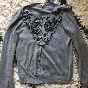 J Crew Frill Cardigan