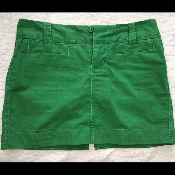 Kelly green skirt
