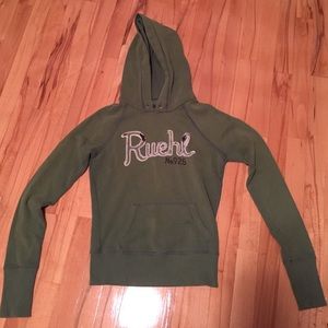 Ruehl Green cropped sweatshirt