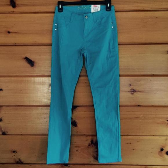 Other - Sparkly Total Girl Turquoise Pants 14R