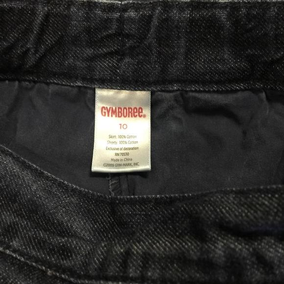 Gymboree Denim Adjustable Waist Skort Skirt 10 - Picture 2 of 3