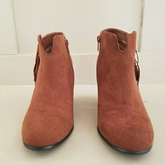Brown ankle booties