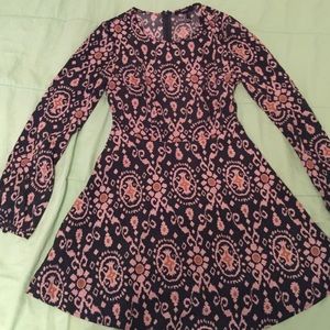 Dark green printed dress