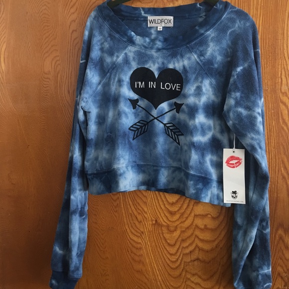 I'm in love wildfox crop sweatshirt