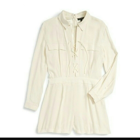 Topshop Other - Topshop lace-up romper/playsuit