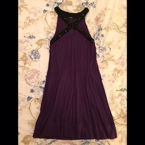 Purple and Black Beaded Dress