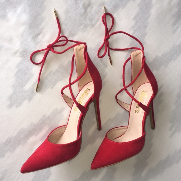 Lulus Shoes - Lulu's Red Pointed Toe Pumps