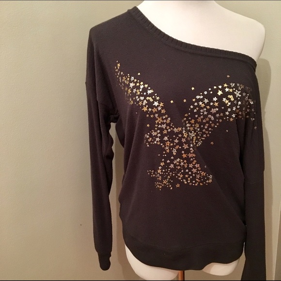 American Eagle Plush Off Shoulder Shirt