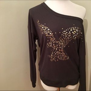 American Eagle Plush Off Shoulder Shirt