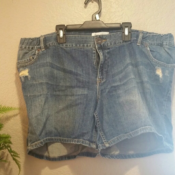 #Maternity Jean shorts
