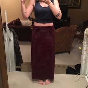 J. Crew Stripe Maxi Skirt