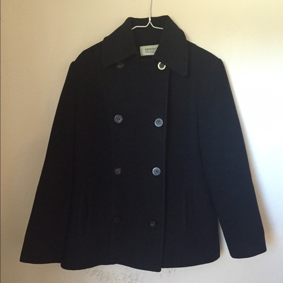 Kristen Blake black peacoat