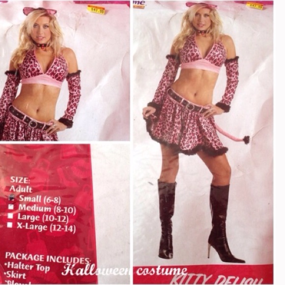 CALIFORNIA SEXY LEOPARD KITTY DELISH COSTUME S NWT - Picture 2 of 4