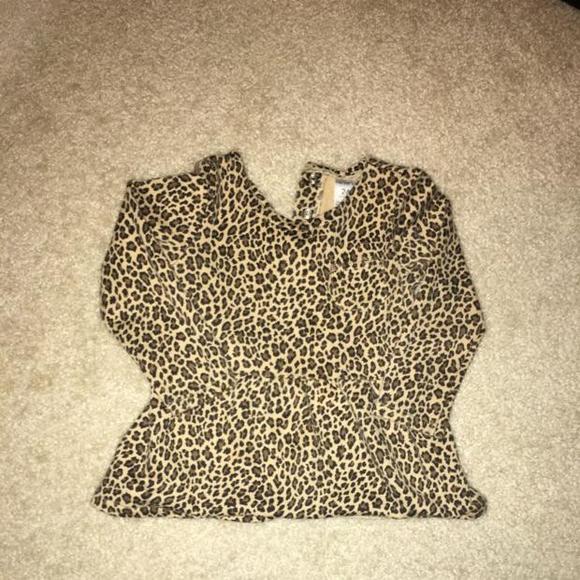 Cheetah print long sleeve shirt