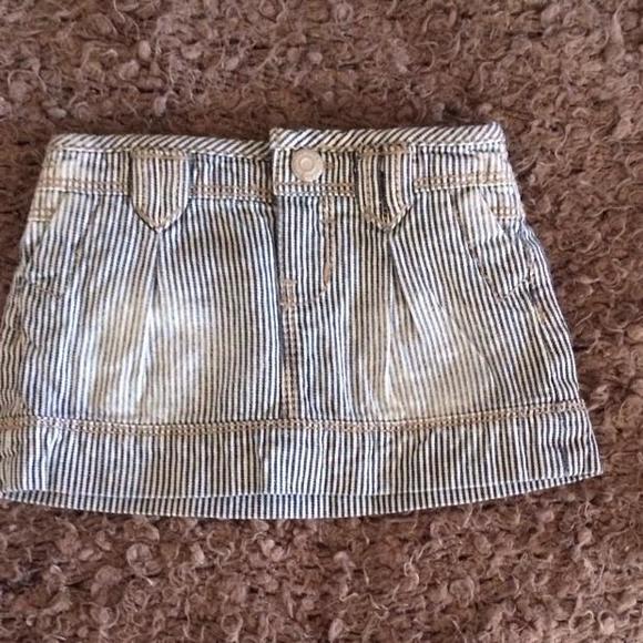 Girls pin stripe denim skirt