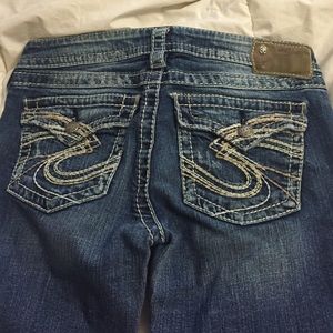Silver pioneer boot cut jeans