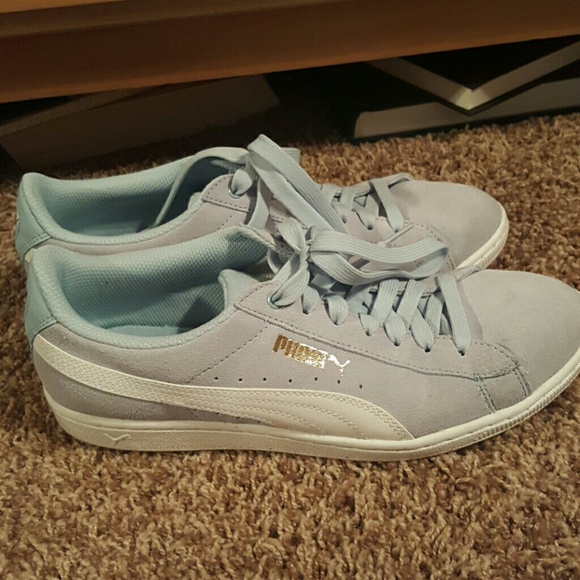 Baby blue sneakers