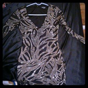 Be be gold and black dress