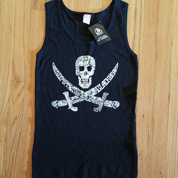 Womens ribbed pirate tank