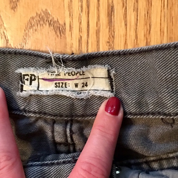 Free People Studded Denim Shorts - Picture 2 of 4