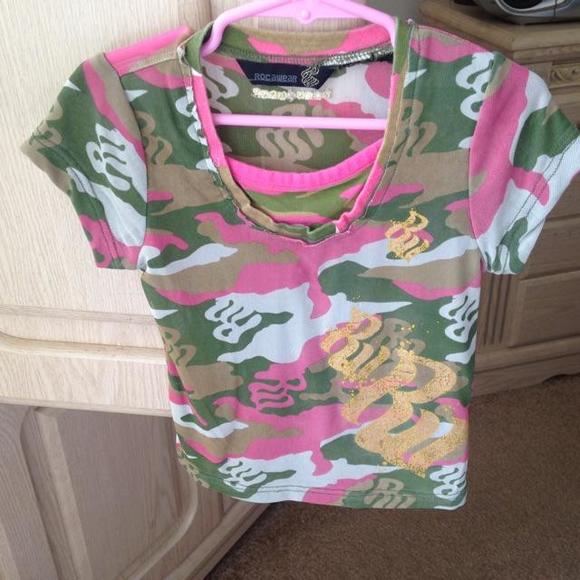 ROCAWEAR pink camouflage girl's top