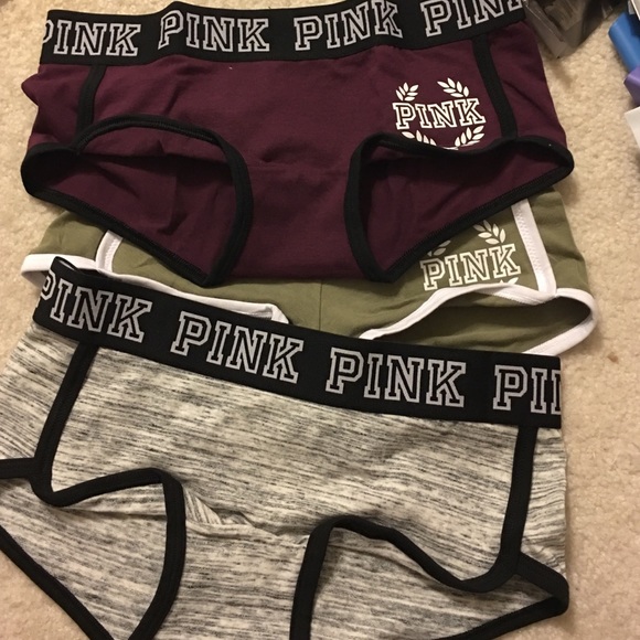 3 XS PINK LOGO BOYSHORTS