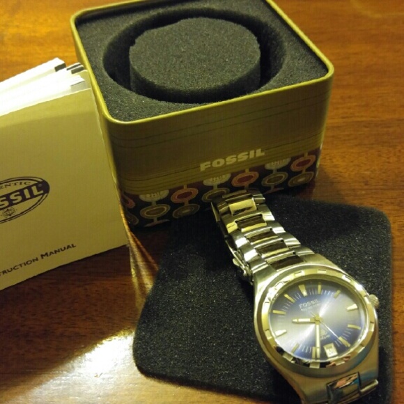 Mens Fossil Blue Watch - Picture 1 of 5