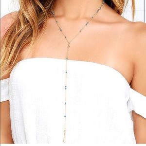 Turquoise & Gold Beaded Necklace