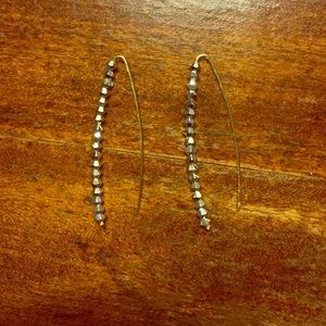 Silver and gold earrings