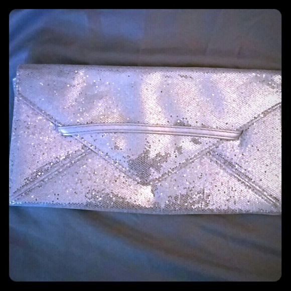Envelope style glitter clutch