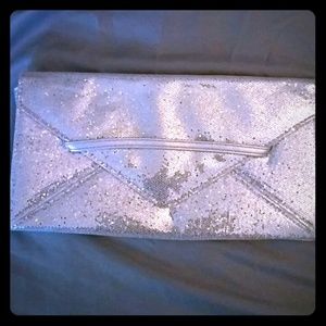 Envelope style glitter clutch