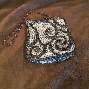 Beaded evening bag.