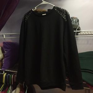 Black studded sweater