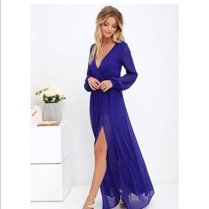 Long sleeve royal blue dress( never worn)