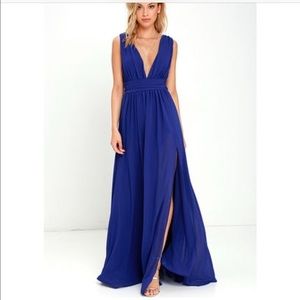 Sleeveless Royal Blue Dress