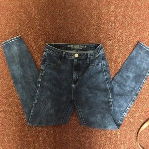 High-waist skinny jeans