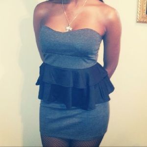 Strapless Peplum Dress