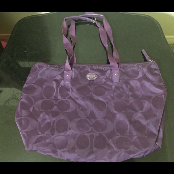 Purple coach purse