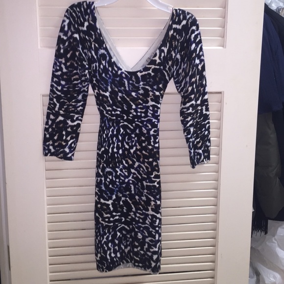 Guess soft leopard sweater dress size XS