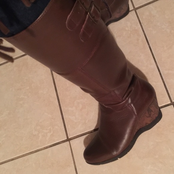 Brown Sanita wedge boot