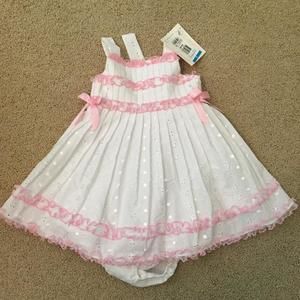 White Dress w/ Pink Accents