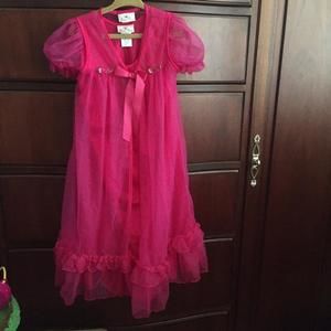 Laura Dare Pink Nightie and Mesh Robe