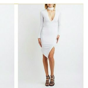 White choker dress