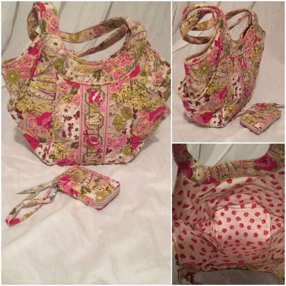 Vera Bradley Hobo & Wallet/Wrislet "Make Me Blush"